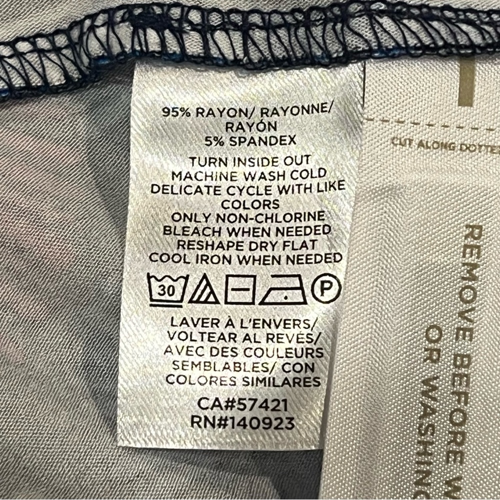NWT $90 Ann Taylor LOFT Firework Print Swing Dress Sailor Navy Small Sleeveless - Picture 13 of 16